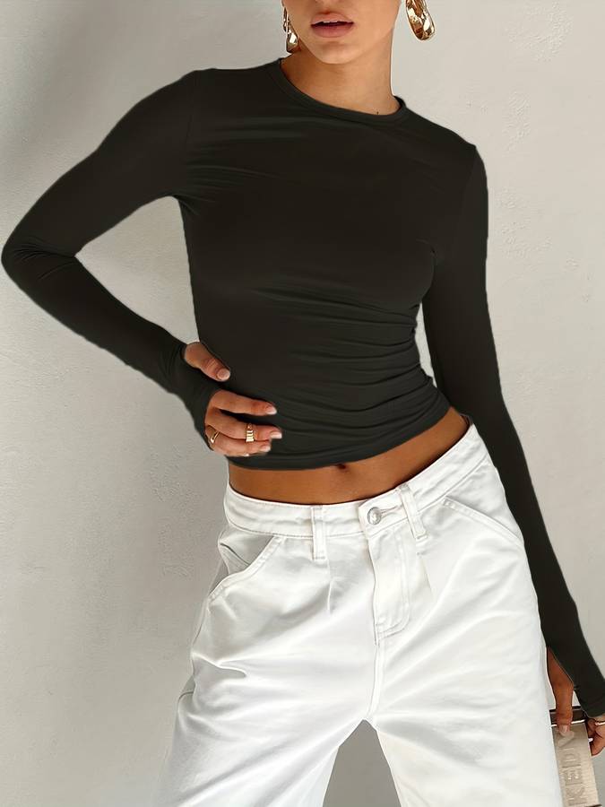 Basic lange mouwen top
