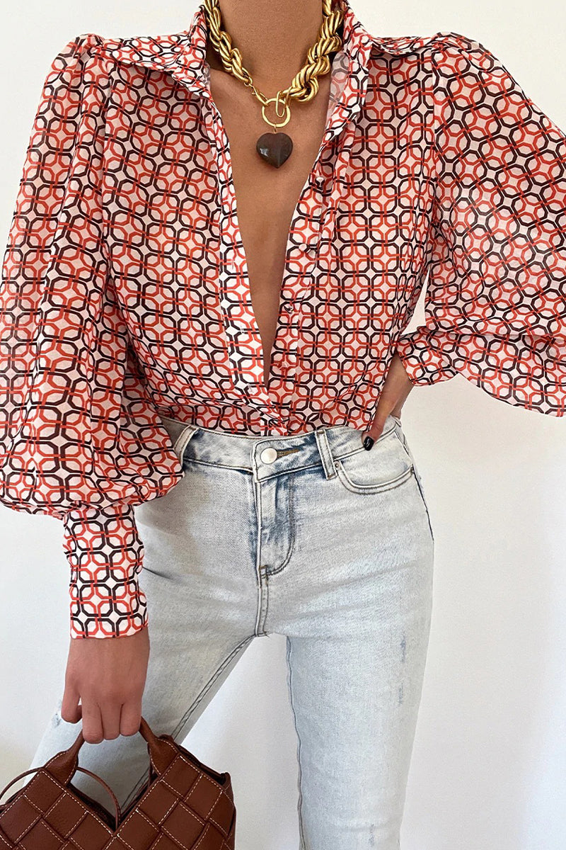 Rowena | blouse met bloemenkraag
