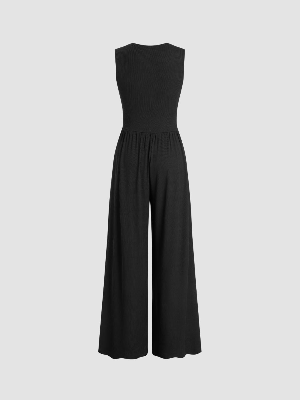 Afton - Jumpsuit - Gerimpeld met wijde benen