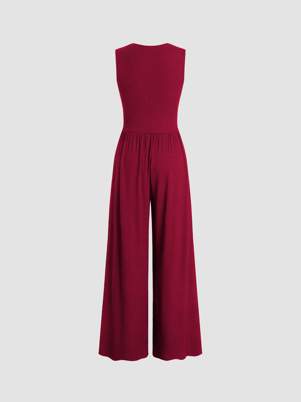 Afton - Jumpsuit - Gerimpeld met wijde benen