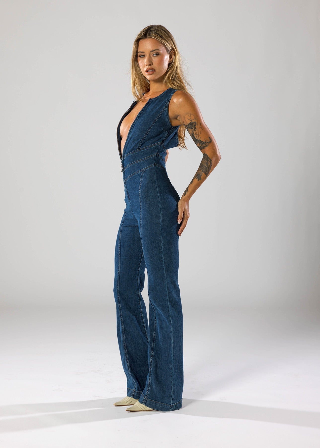 Roza | klassieke denim jumpsuit
