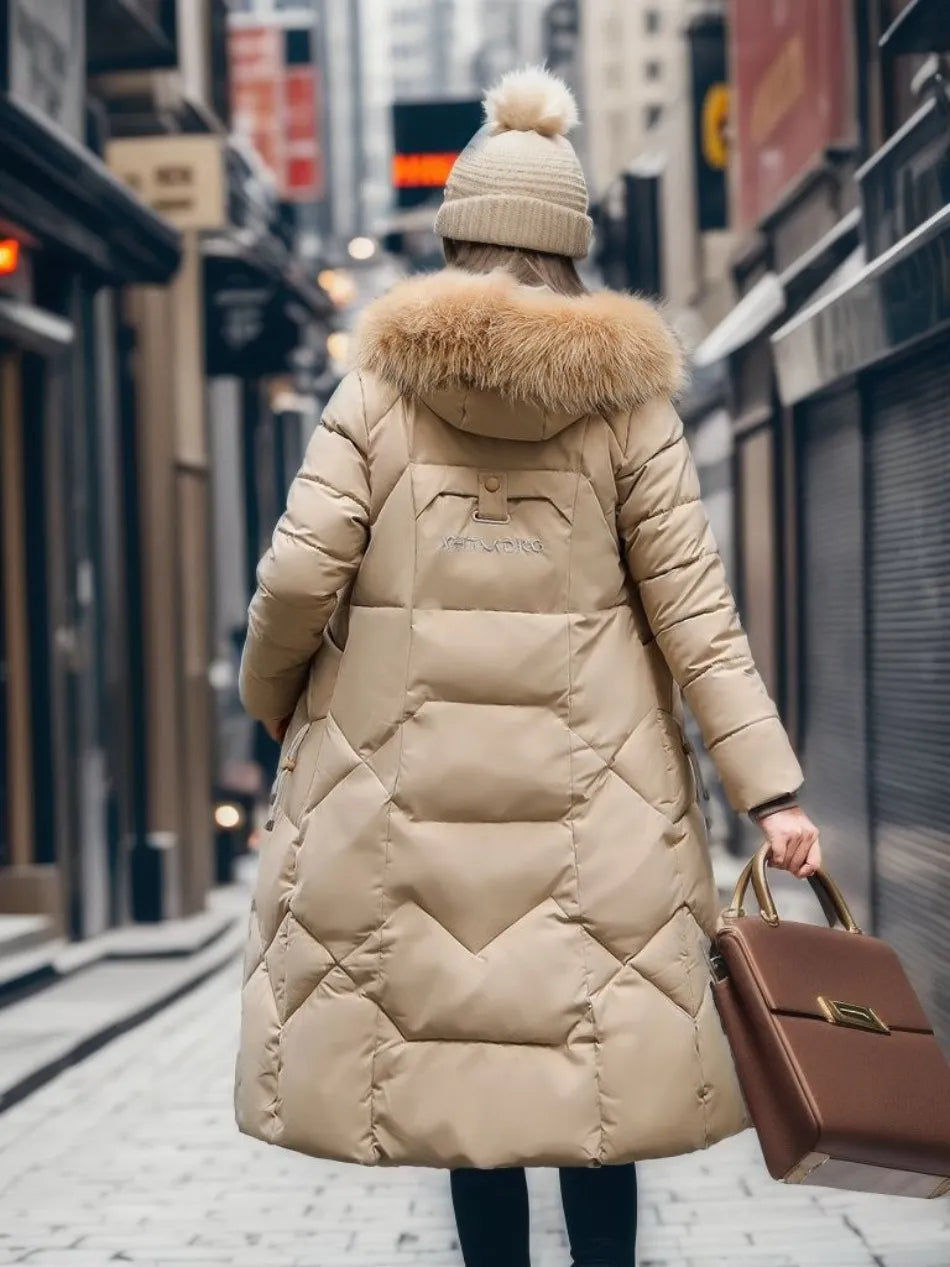 Manila - Lange Winterjas met Bontmuts