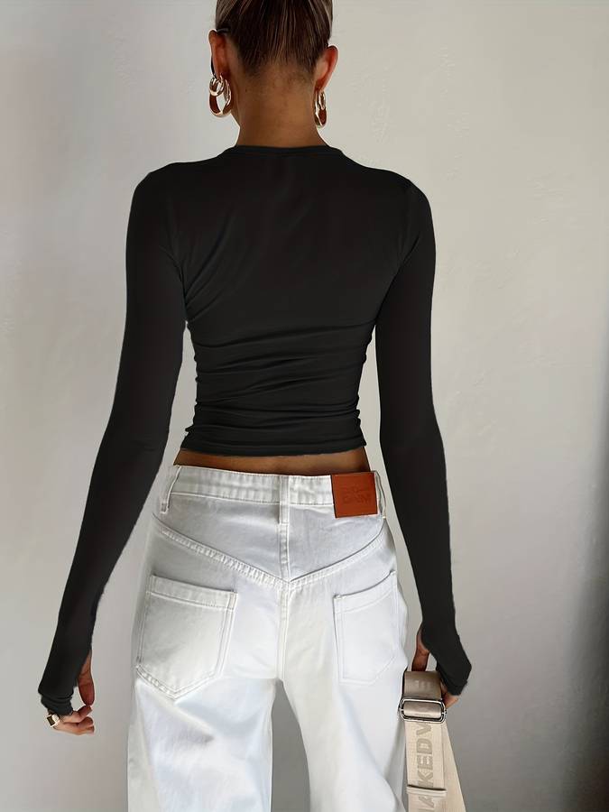 Basic lange mouwen top