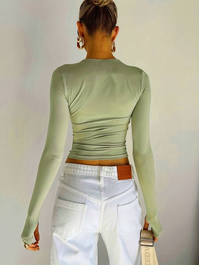 Basic lange mouwen top