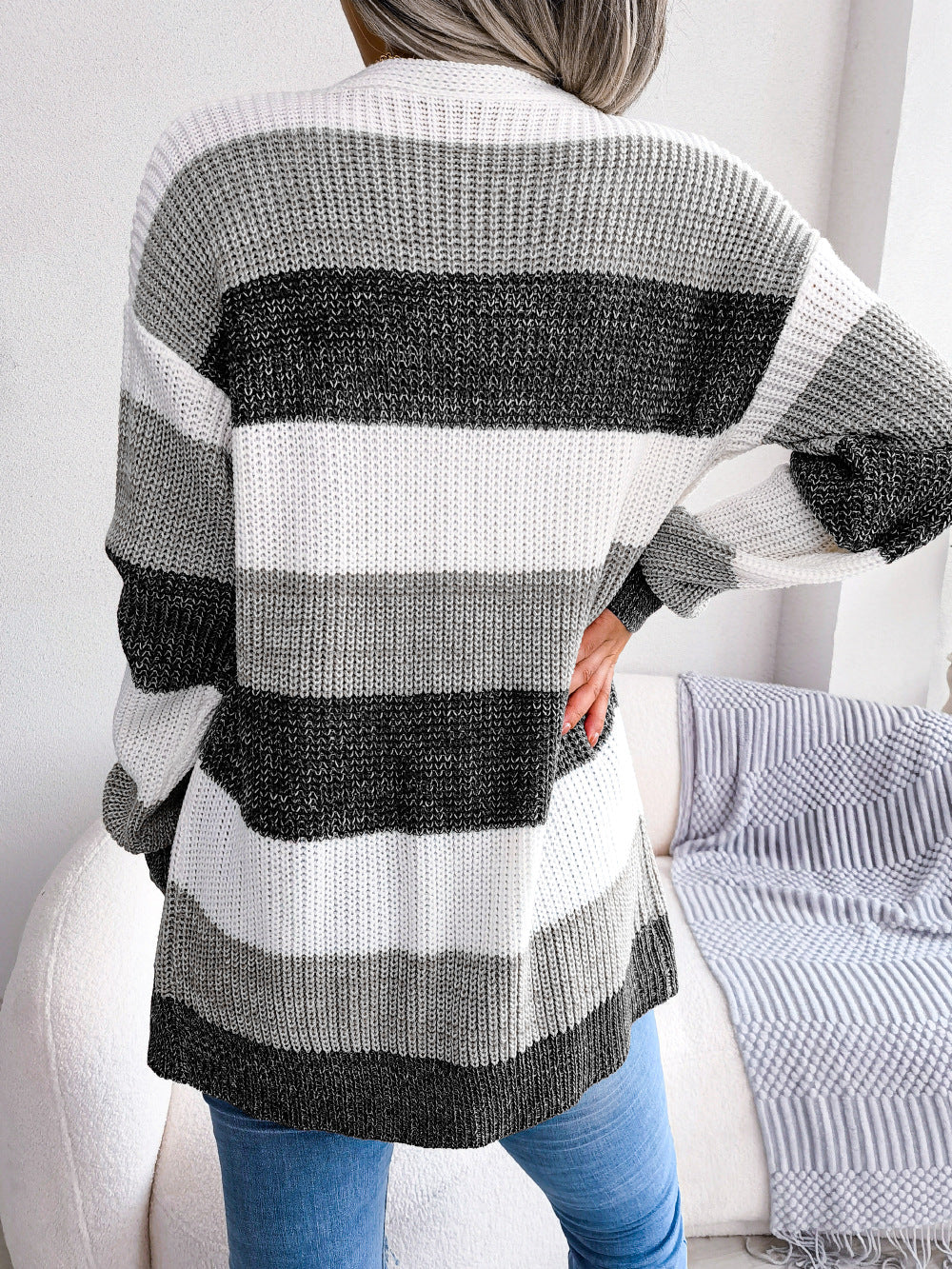 Trendy geruit bovenkleding vest