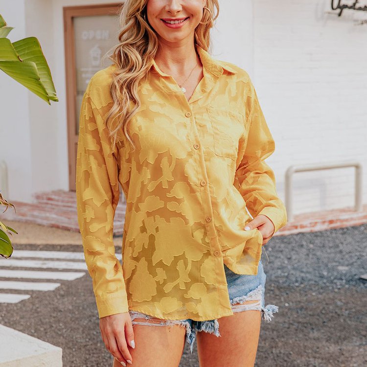 Sofia | Chique Jacquard Blouse