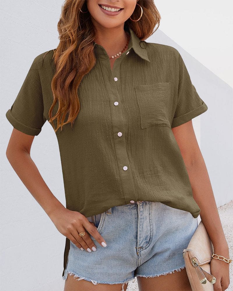 Clyda - Blouse met korte mouwen