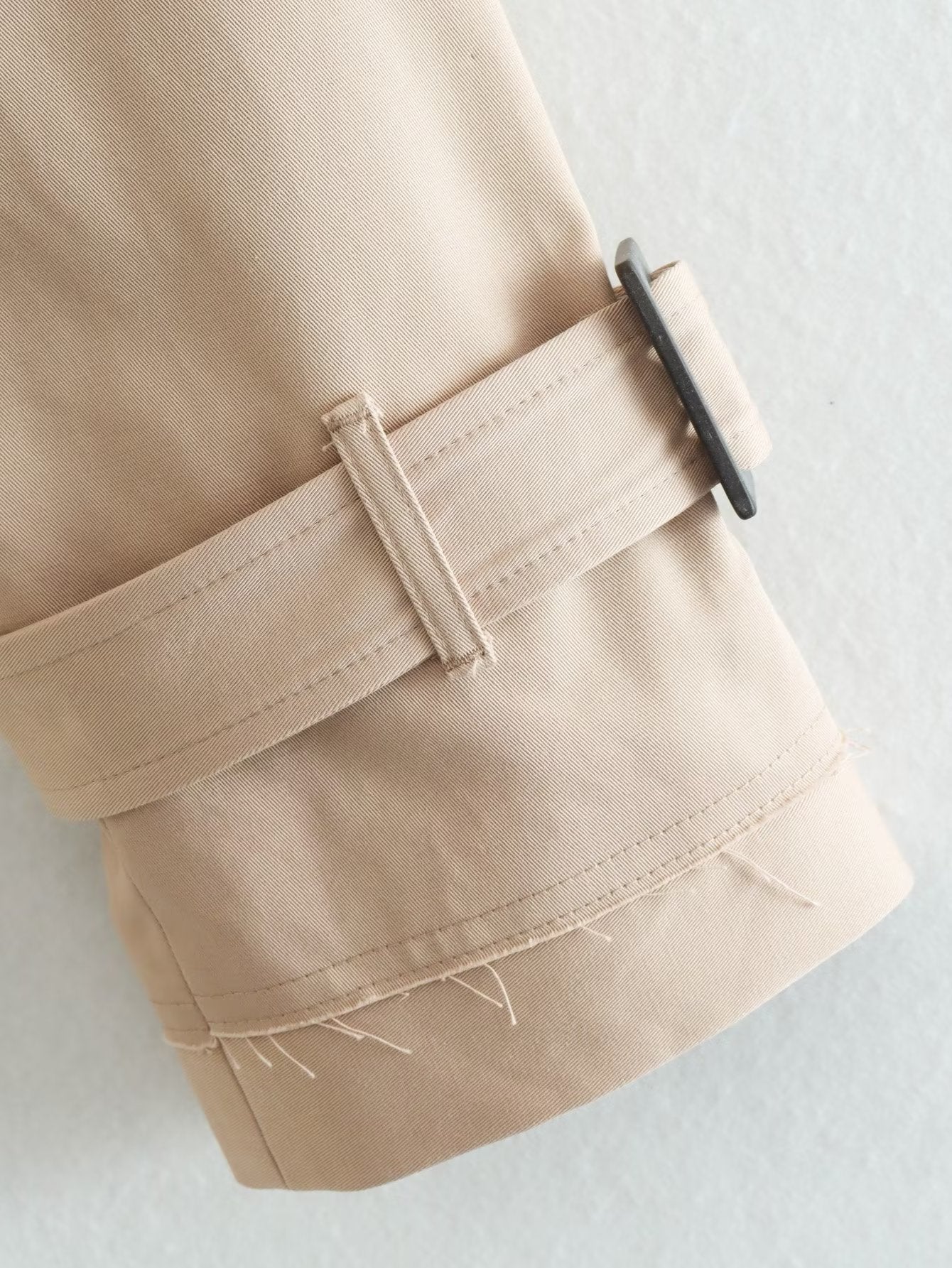 Zaria Jas | Casual trendy double-breasted korte oversized Trenchcoat