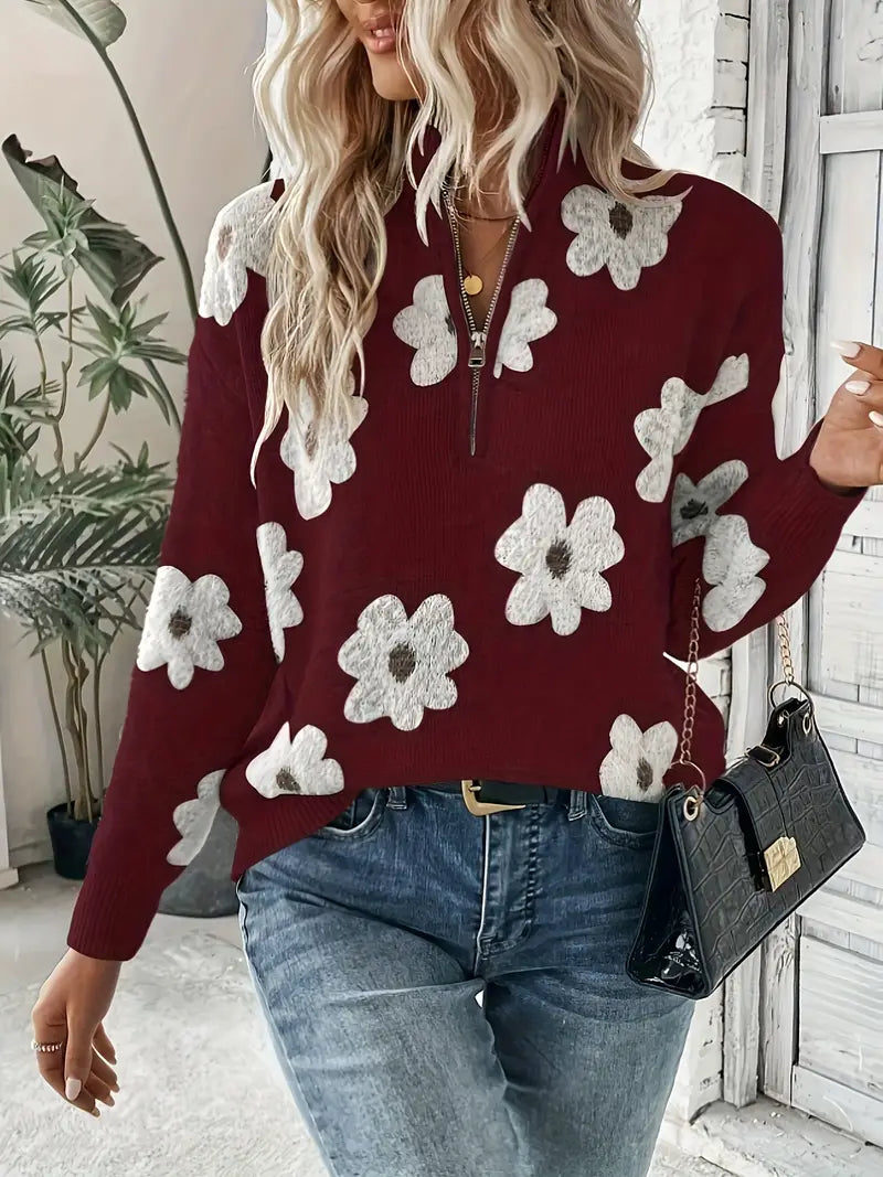 Corie - Casual trui met rits dames