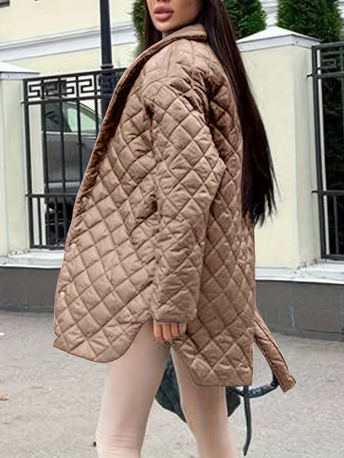 Trendy V-hals midi jas