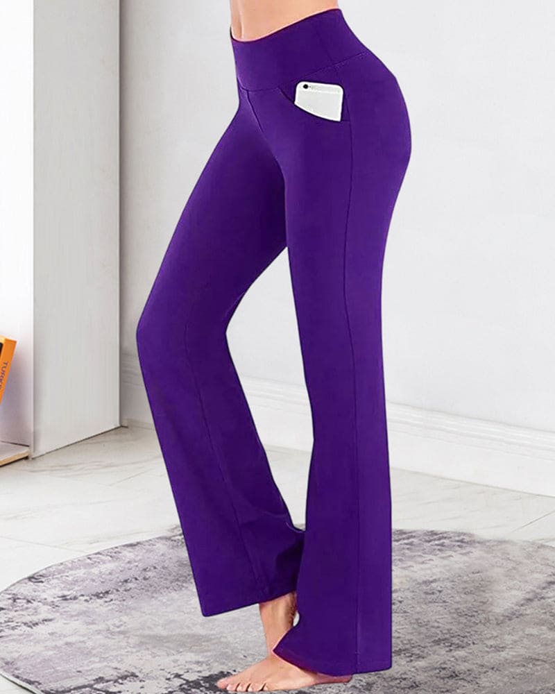 Clara - Yogabroek met uitlopende taille en een hoge taille
