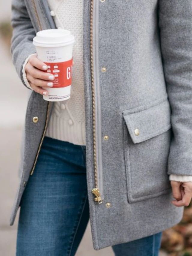 Ren | Wijde wollen jas met omslagkraag