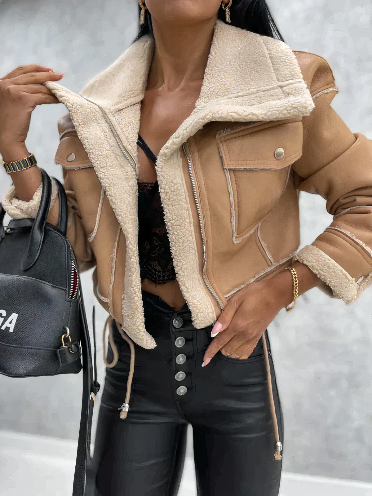 Aisha - Warm leren jack