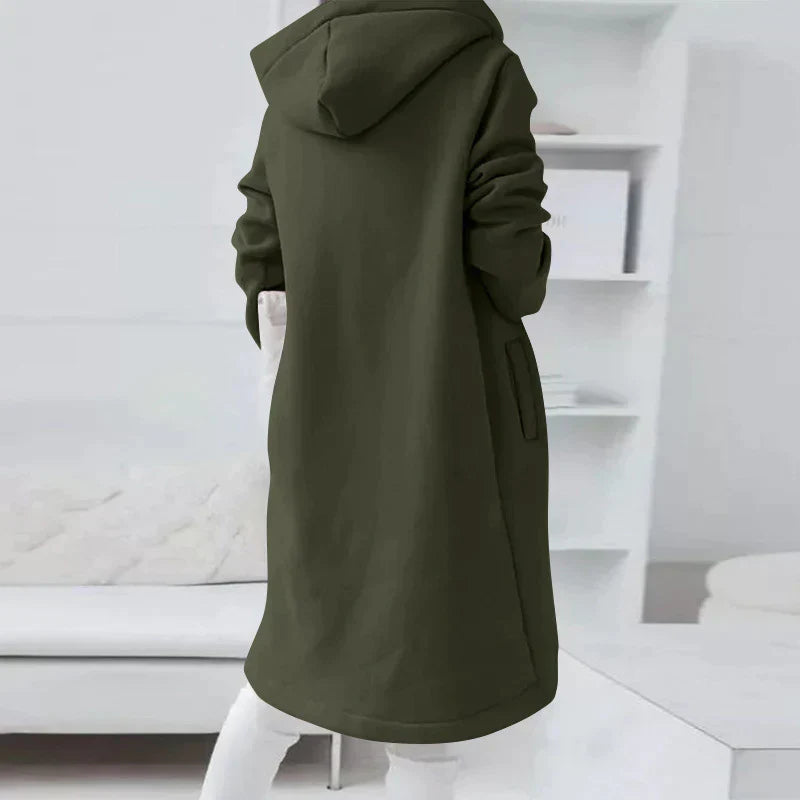 Alba | Lange hoodie met ritssluiting