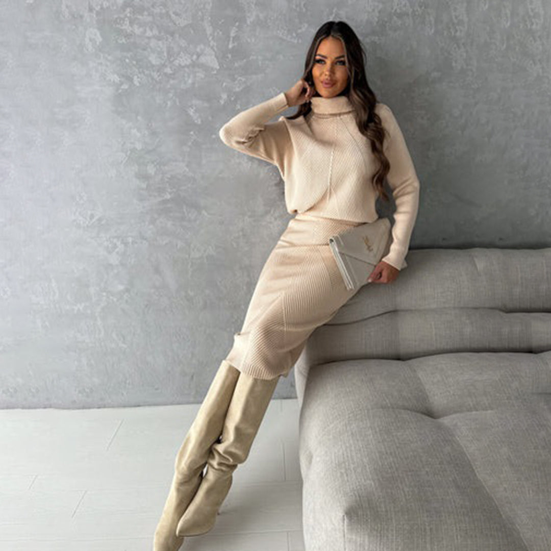 ANGELA - Elegante pullover en rok set