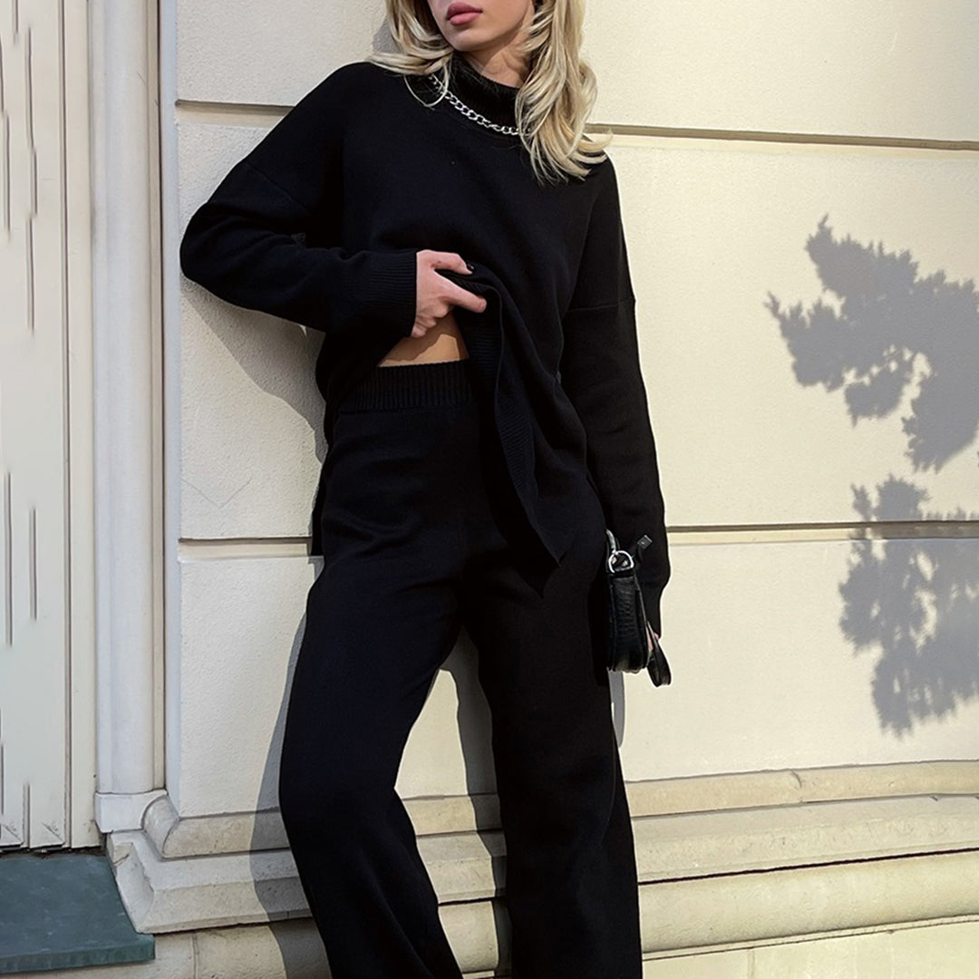Aaliyah | Stijlvol zijsplit trui