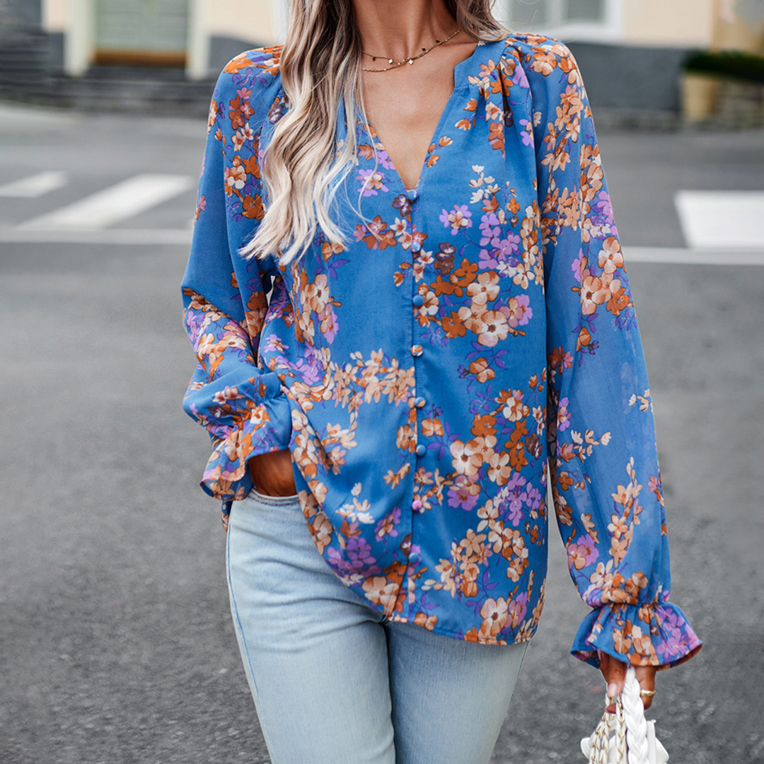 Maria Louise | Vrouwen blouse met bloemenprint