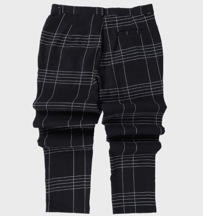 Garnet - Skinny joggers voor heren met geruit design broek
