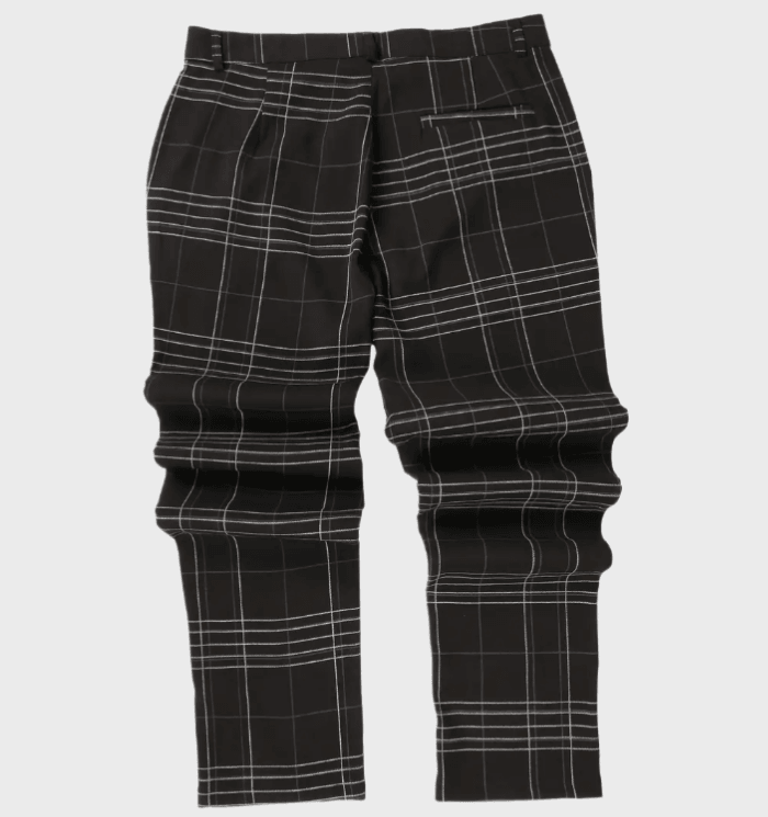 Garnet - Skinny joggers voor heren met geruit design broek