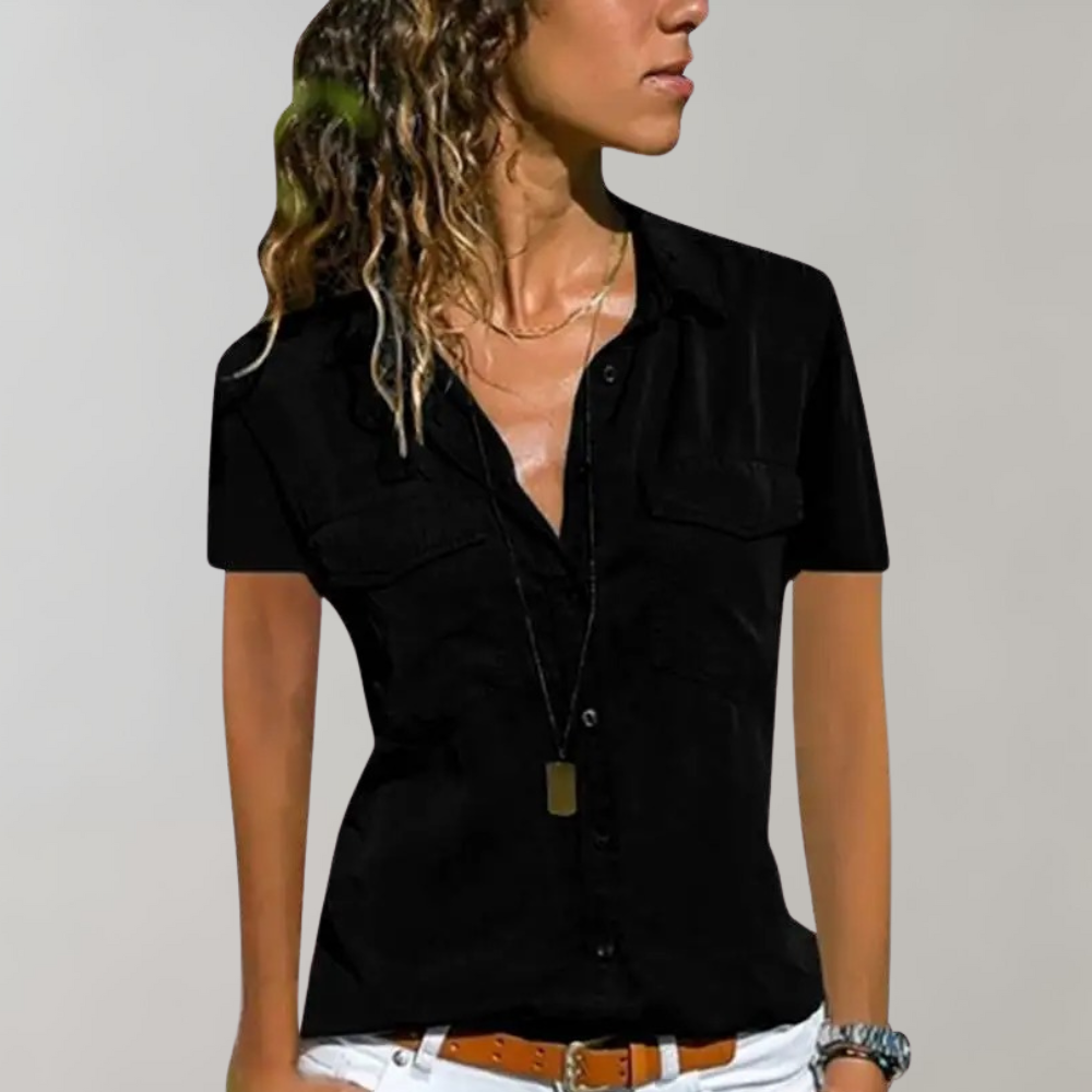Aurora | Damesblouse met korte mouwen