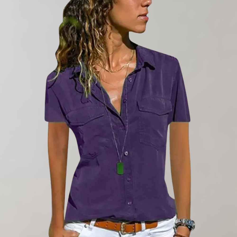 Aurora | Damesblouse met korte mouwen