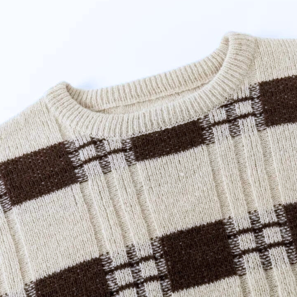 Kronid - Veelzijdige geruite trui voor dames