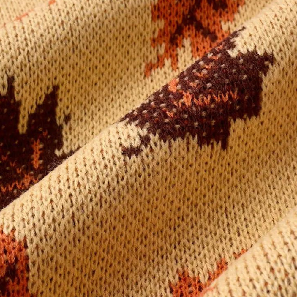 Nerina - Gebreide trui met bladmotief voor dames