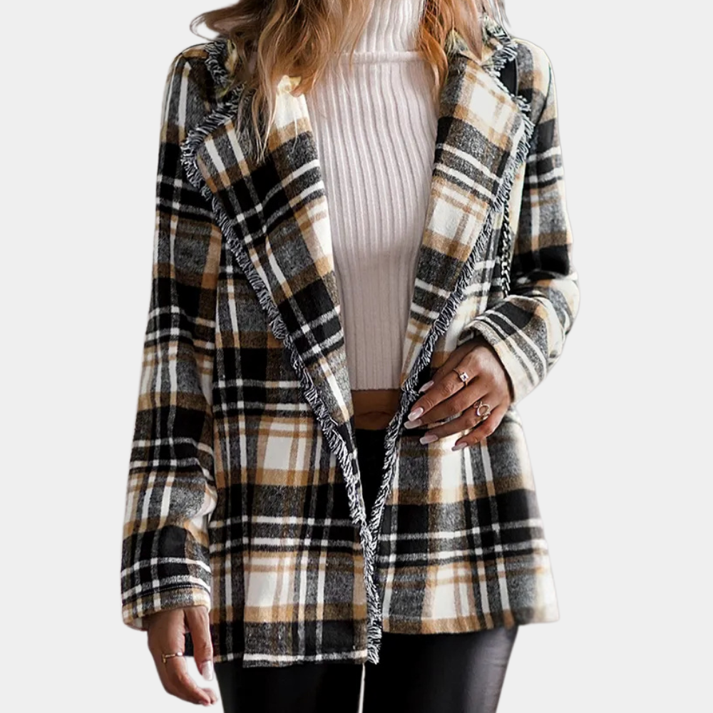 Kaia - Casual Geruite Jas voor dames