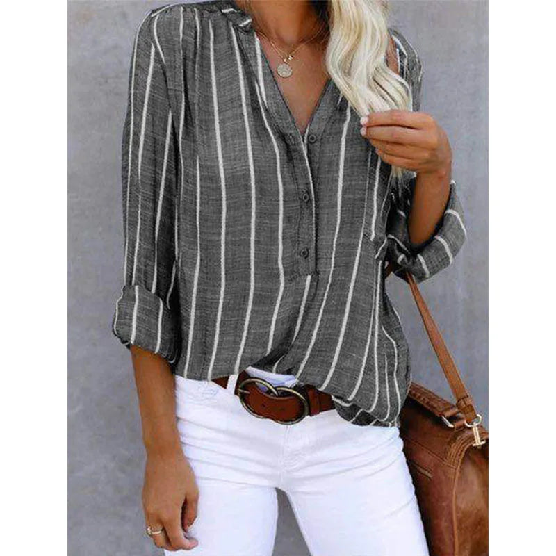 Annie | Elegante losse gestreepte blouse