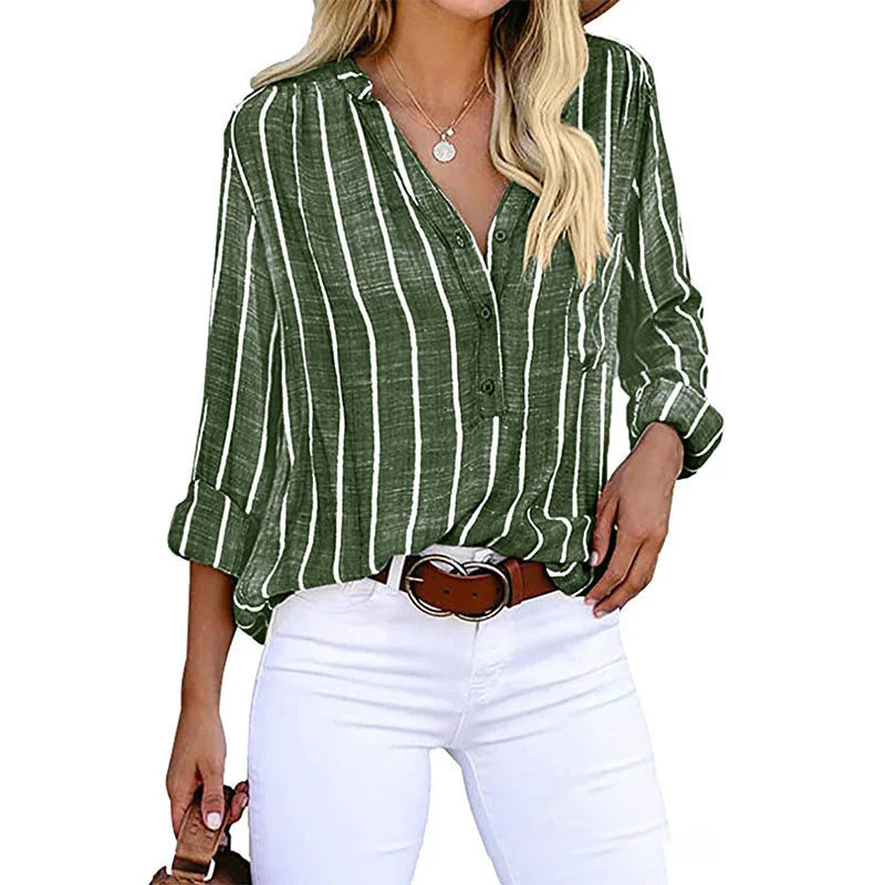 Annie | Elegante losse gestreepte blouse