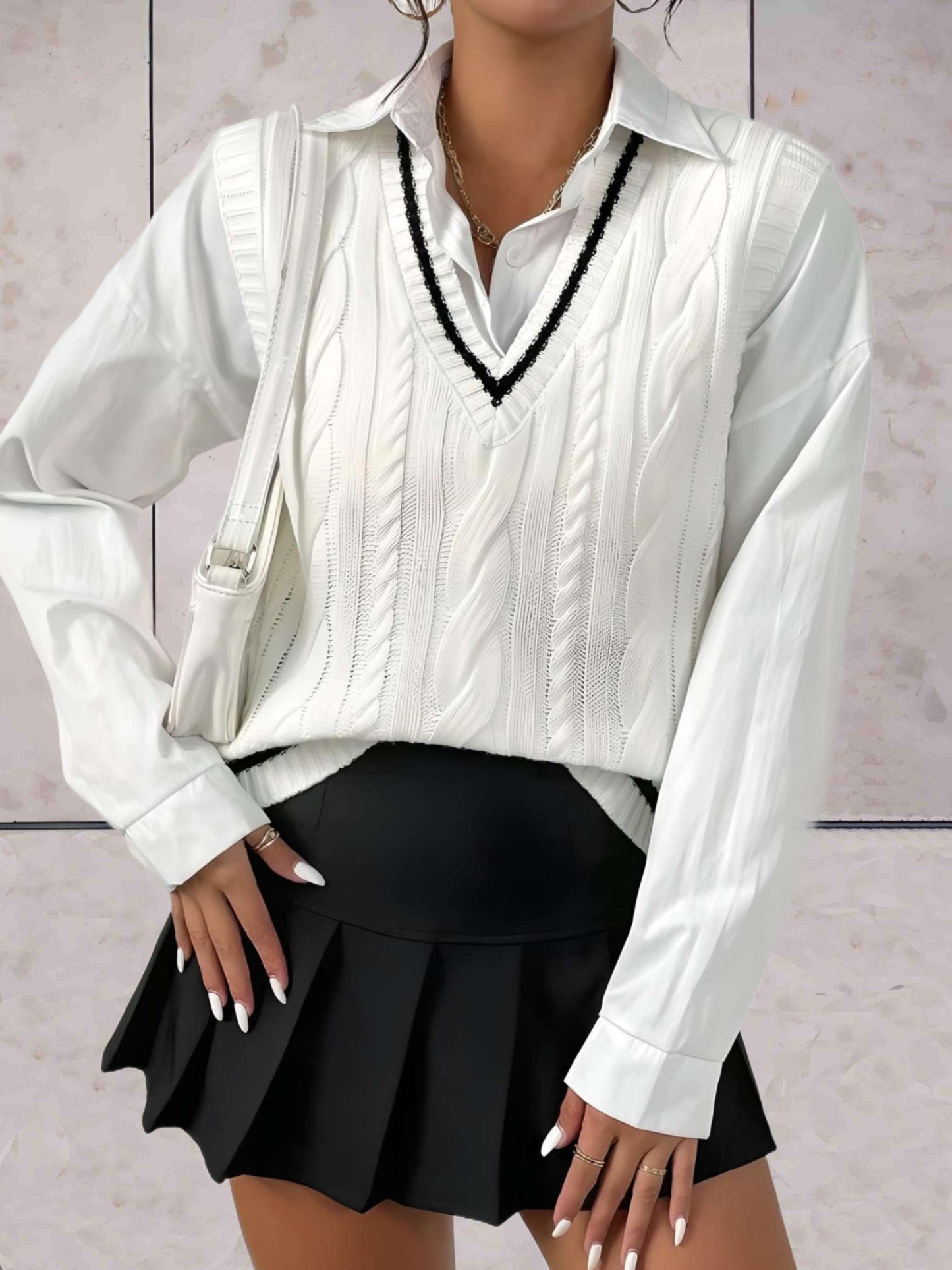 Ennise - Trui met lange mouwen en grote kraag