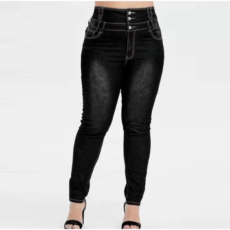 ModeParisienne® Analin - Chique Geknöpfte Rokkenjeans