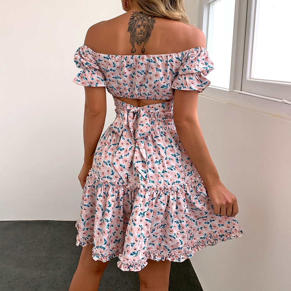 Two piece set met bloemenprint