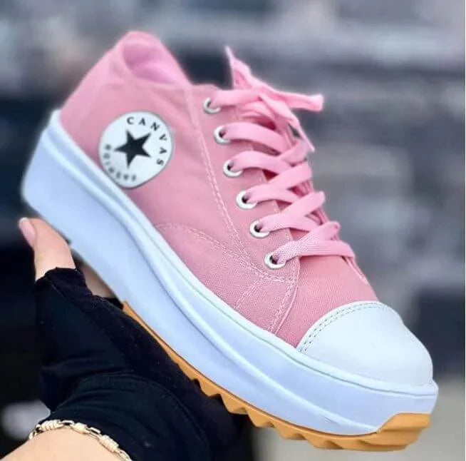 TrendSet Canvas Dames Sneakers - Stijlvol en Comfortabel