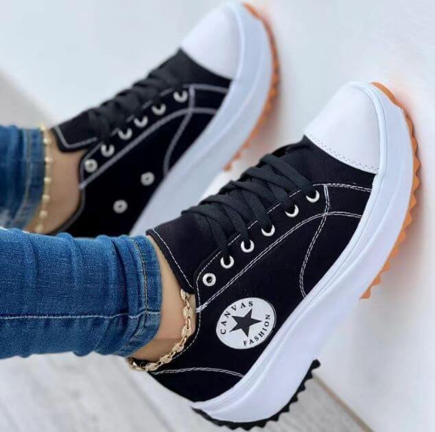 TrendSet Canvas Dames Sneakers - Stijlvol en Comfortabel