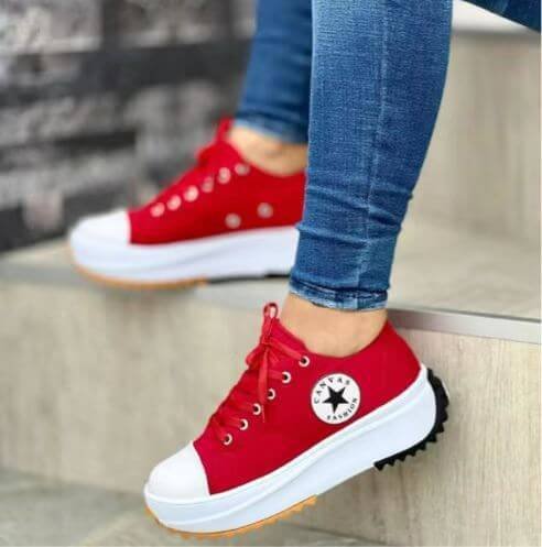 TrendSet Canvas Dames Sneakers - Stijlvol en Comfortabel