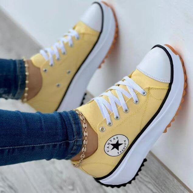 TrendSet Canvas Dames Sneakers - Stijlvol en Comfortabel