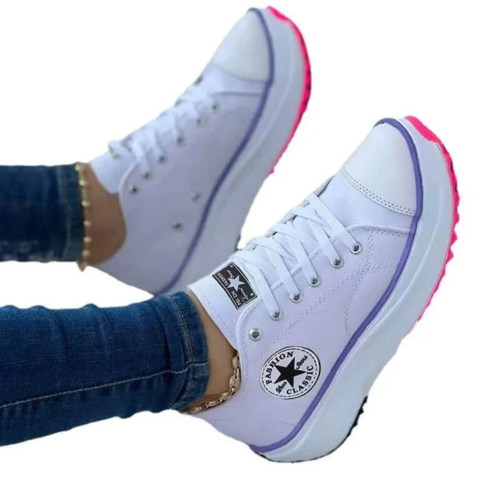 TrendSet Canvas Dames Sneakers - Stijlvol en Comfortabel
