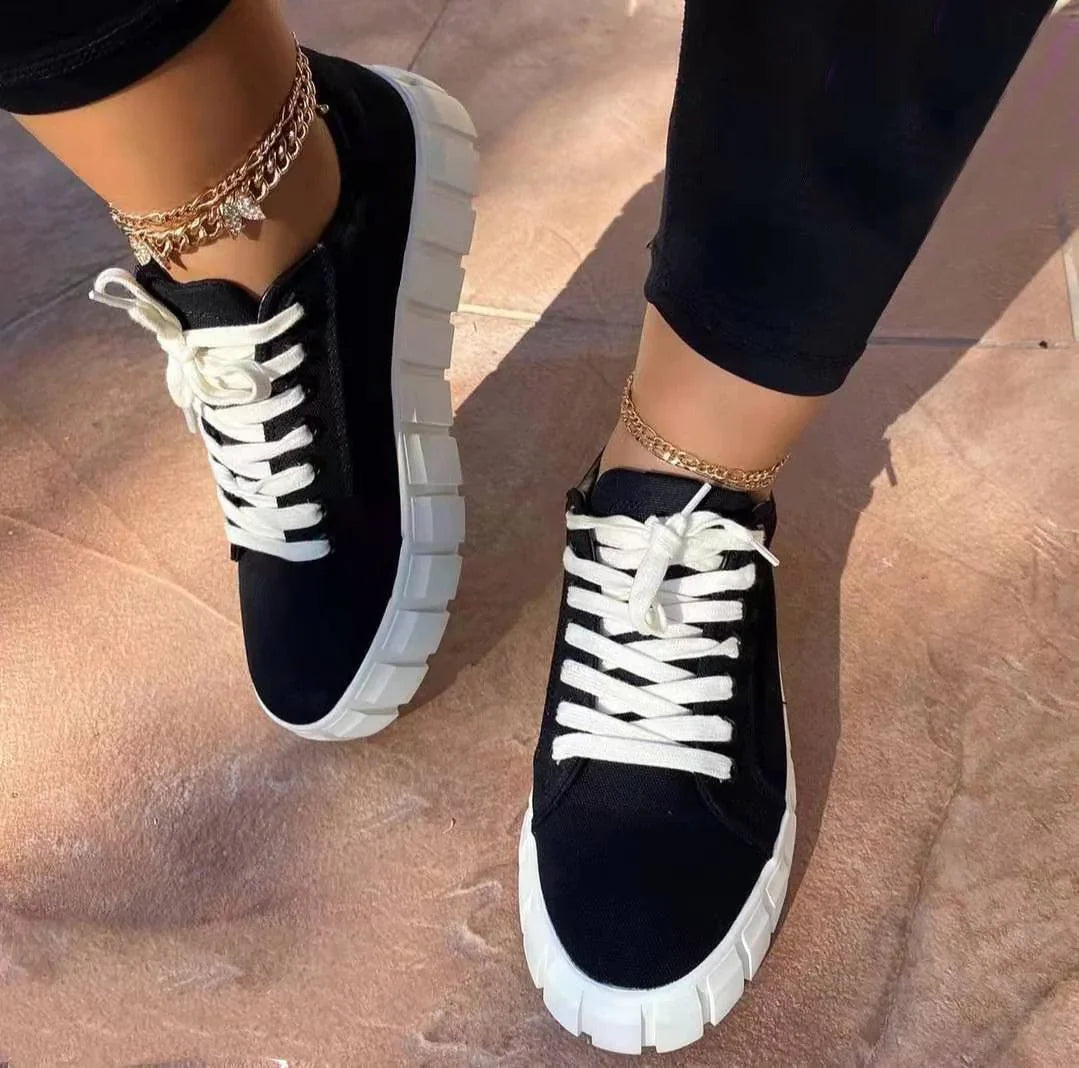 TrendStep Suede Dames Sneakers - Casual en Trendy
