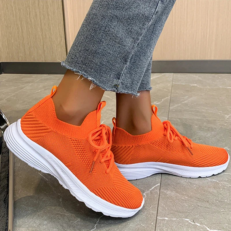 HiSneakers grijze ademende vrouwen sneaker schoenen