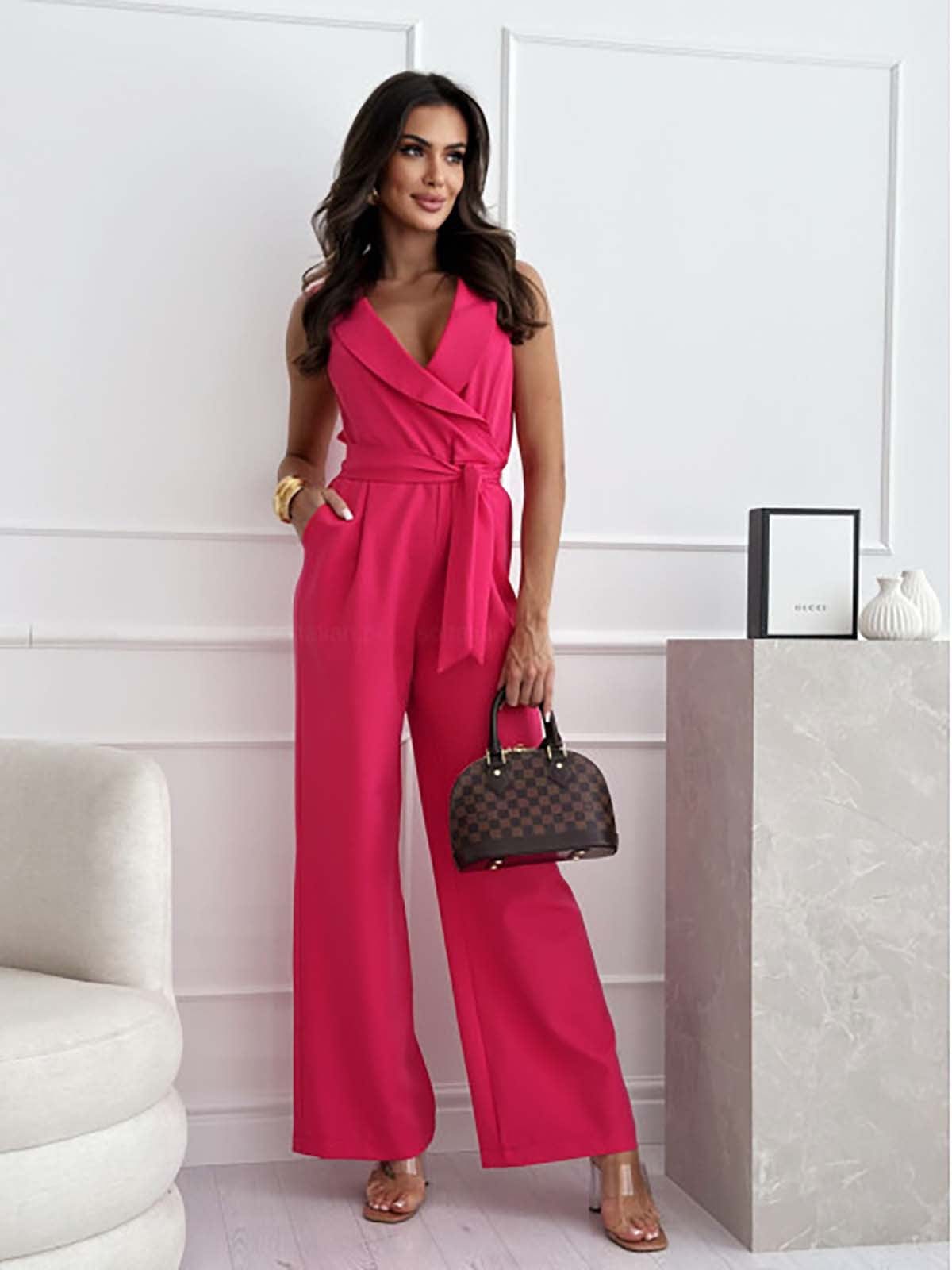Stormi | Elegante mouwloze jumpsuit met ceintuur