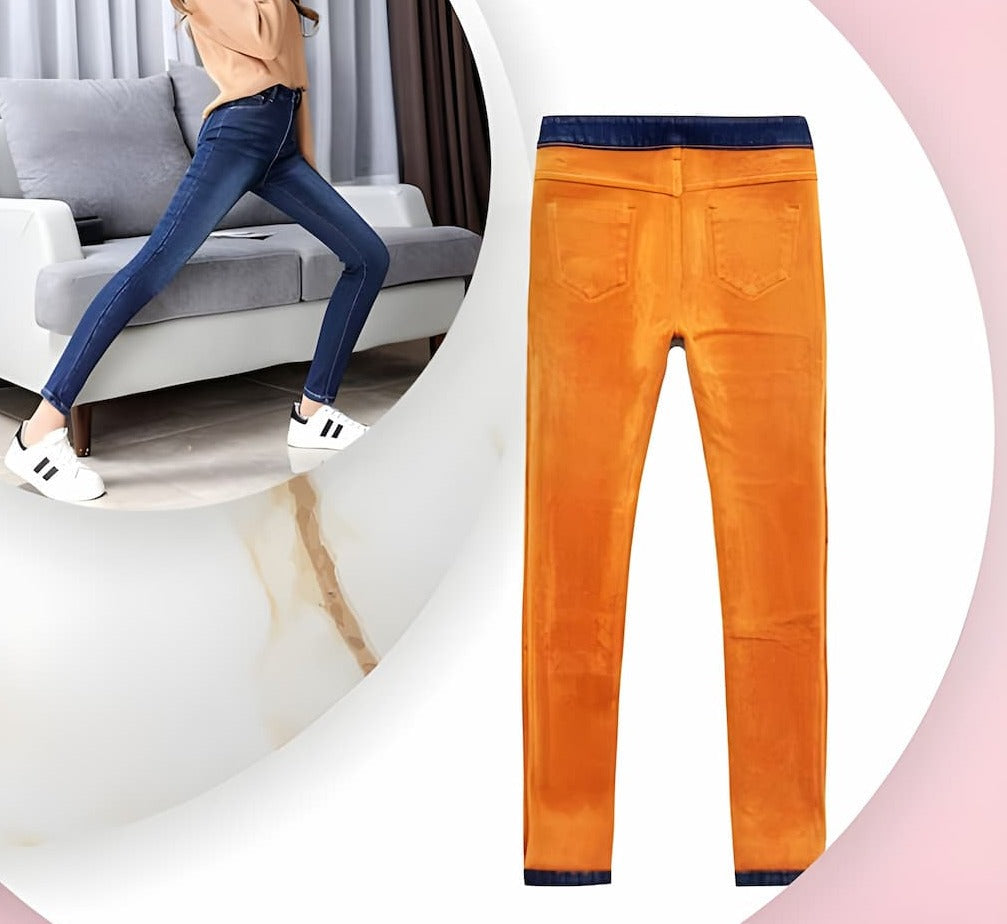 Alisha | Warme fleece spijkerbroek