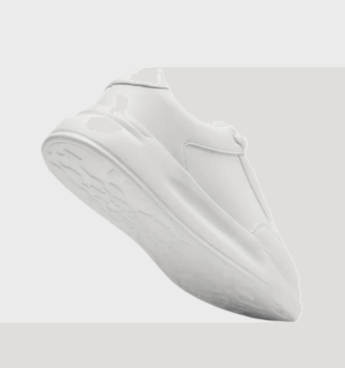 Waylon - Enkelkleurige sneakers voor heren met spitse punt schoenen