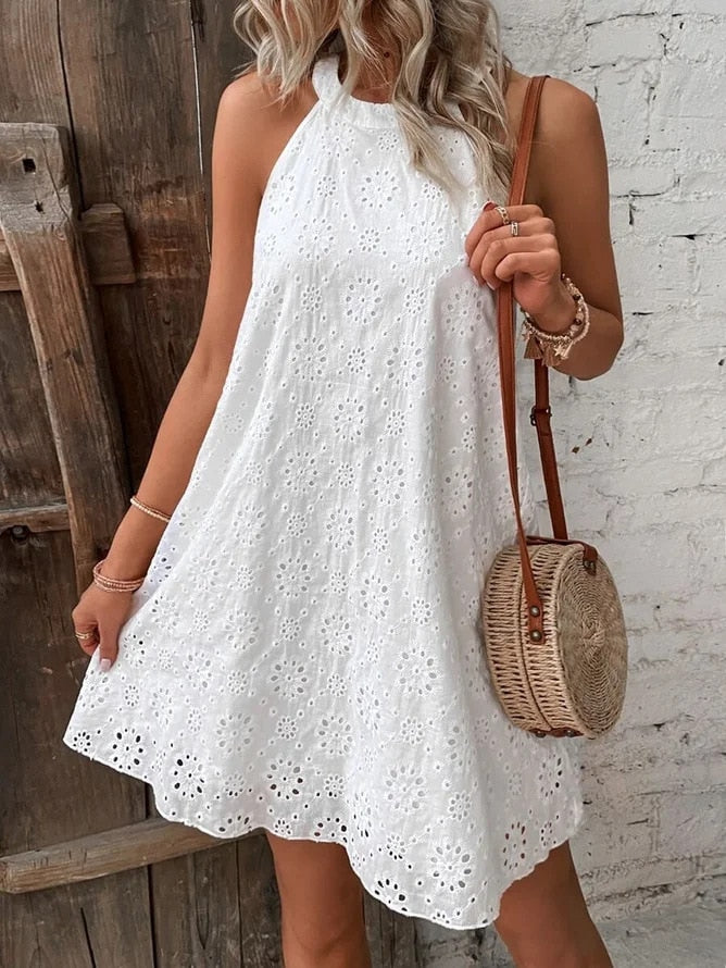 Broderie jurk