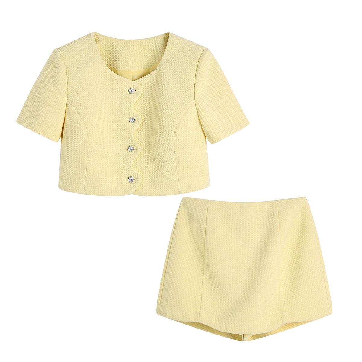 Two piece set geel