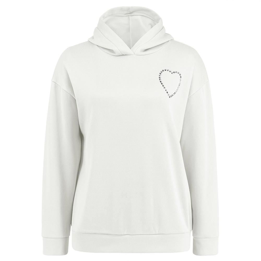 Witte hoodie met hartje