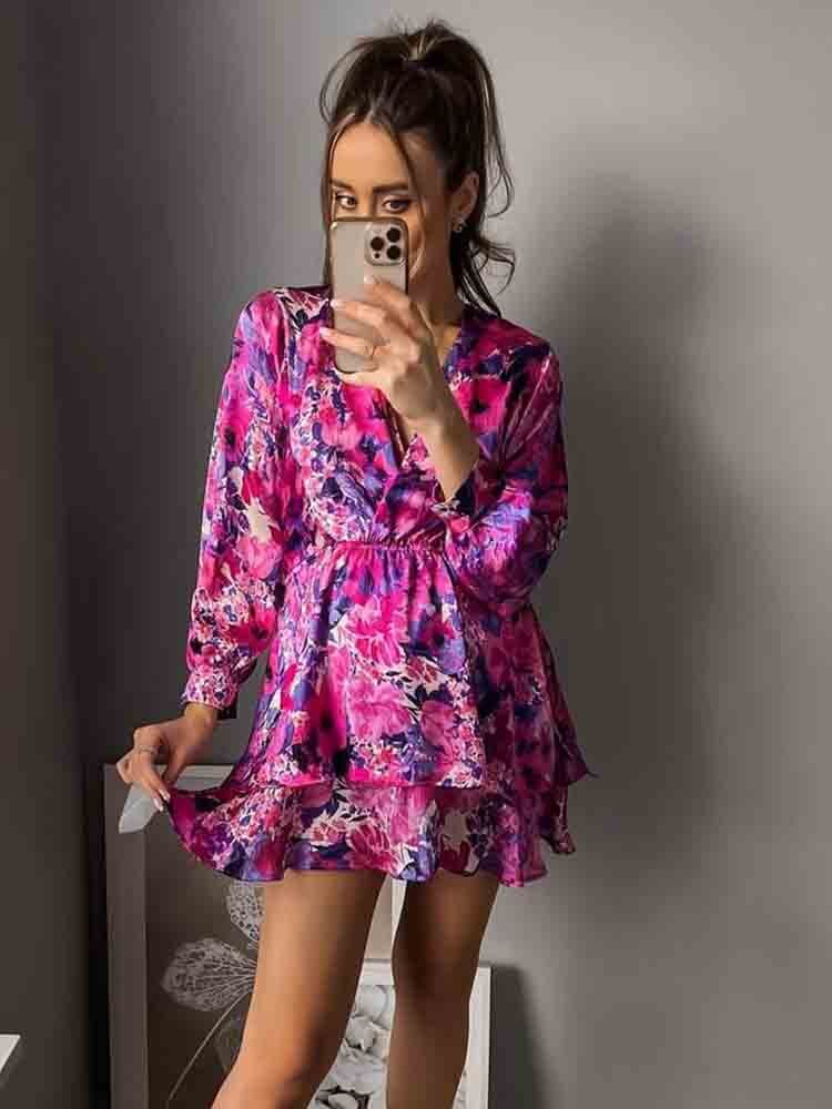Flare jurk met print