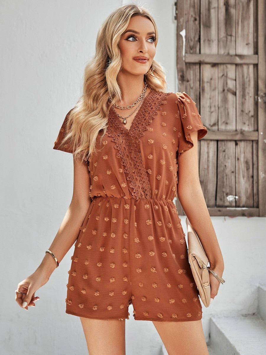 Bruine dots playsuit