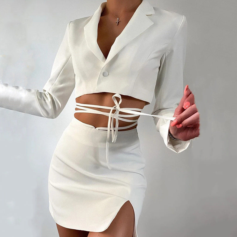 Witte co-ord blazer set