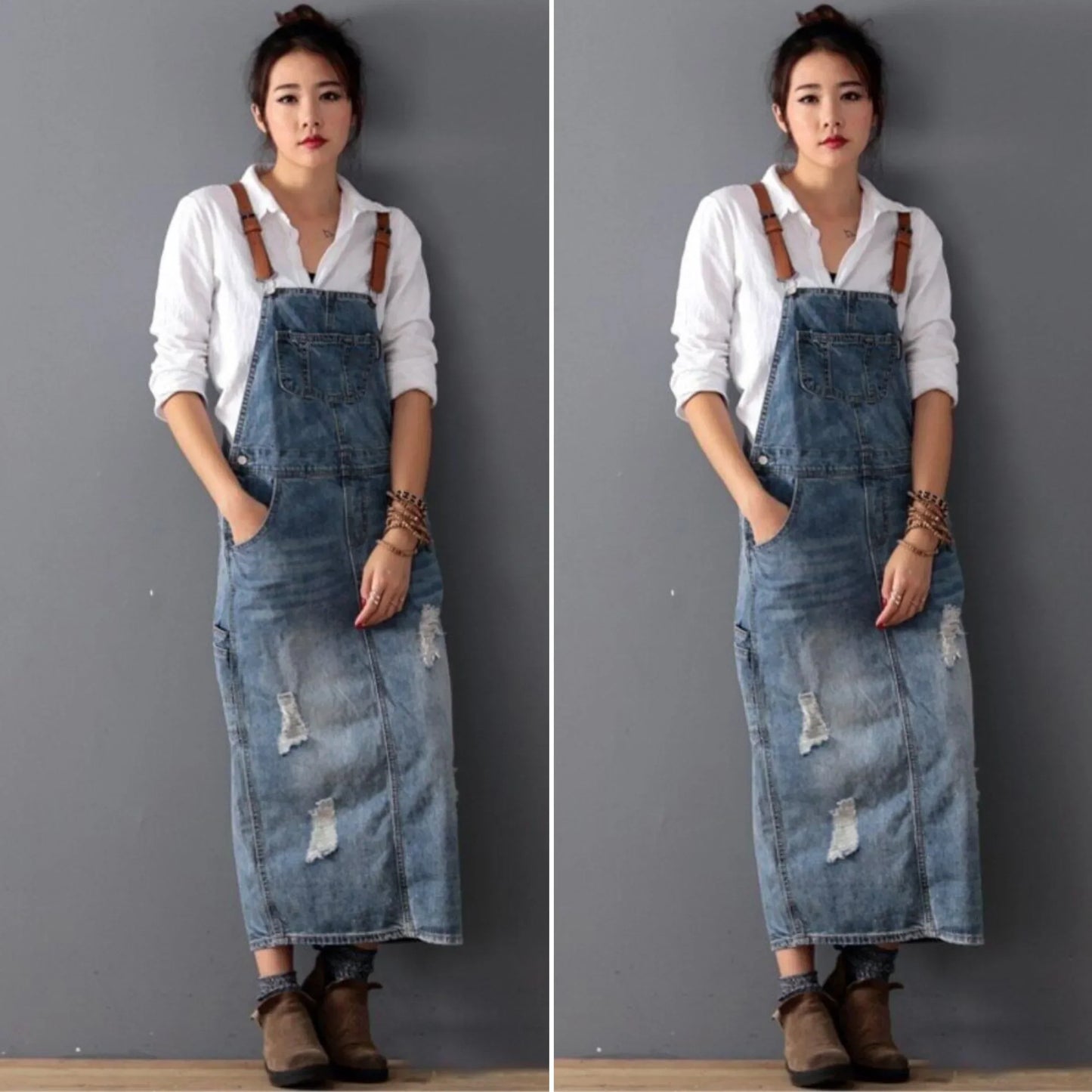 Aimee - Denim overall jurk